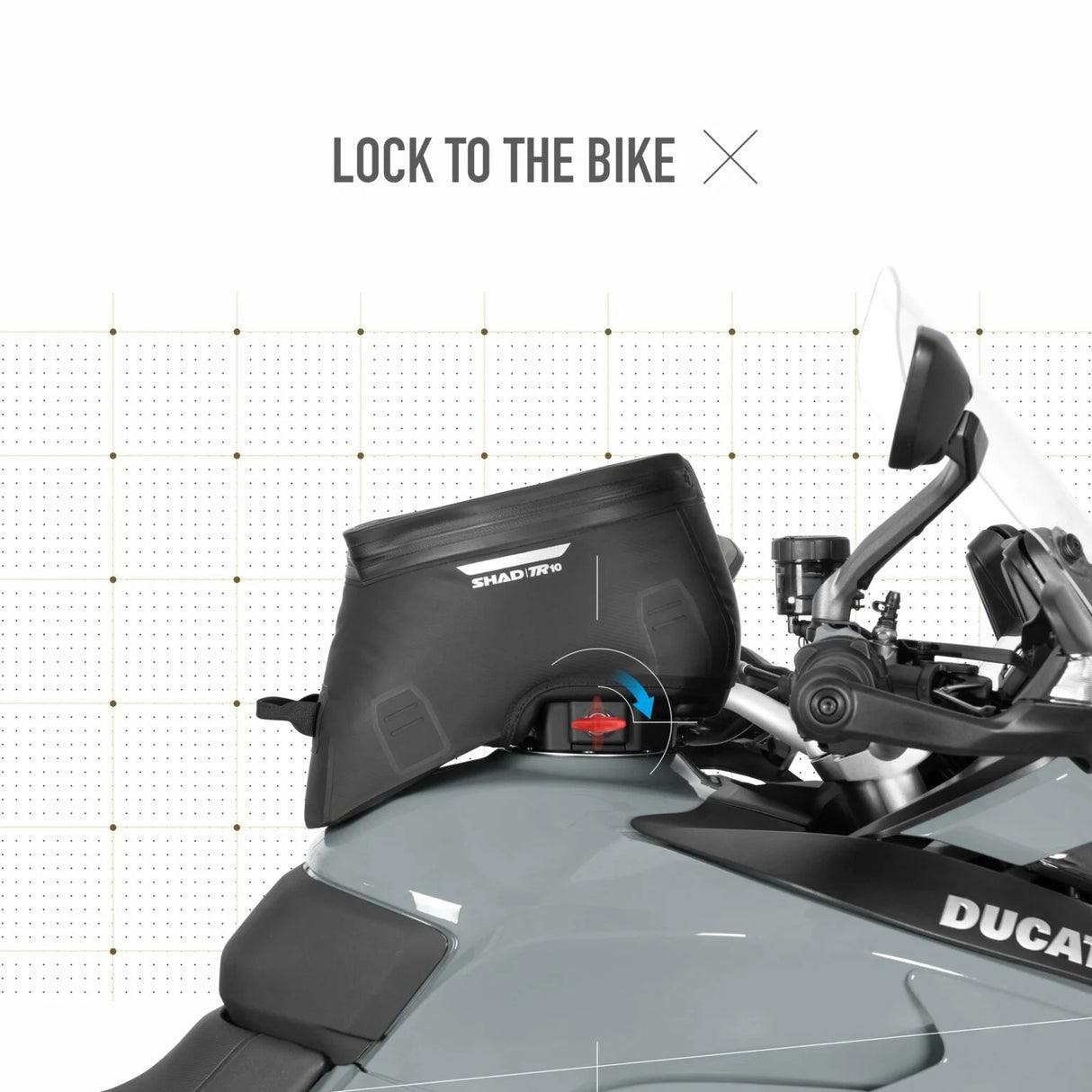 Shad Terra TR10CL Click System 7L Tank Bag