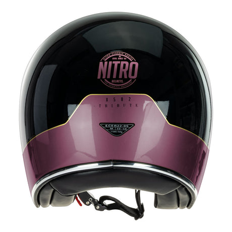 Nitro X582 Tribute Black/Candy Red Helmet - EasyR