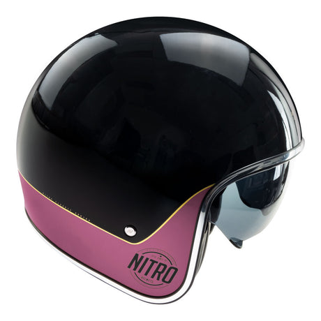 Nitro X582 Tribute Black/Candy Red Helmet - EasyR
