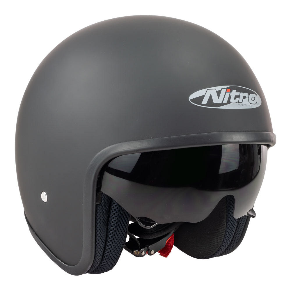 Nitro X606V Satin Black Helmet - EasyR