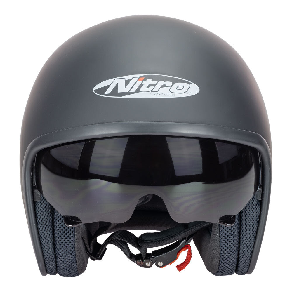 Nitro X606V Satin Black Helmet - EasyR