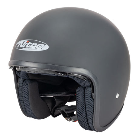 Nitro X606V Satin Black Helmet - EasyR