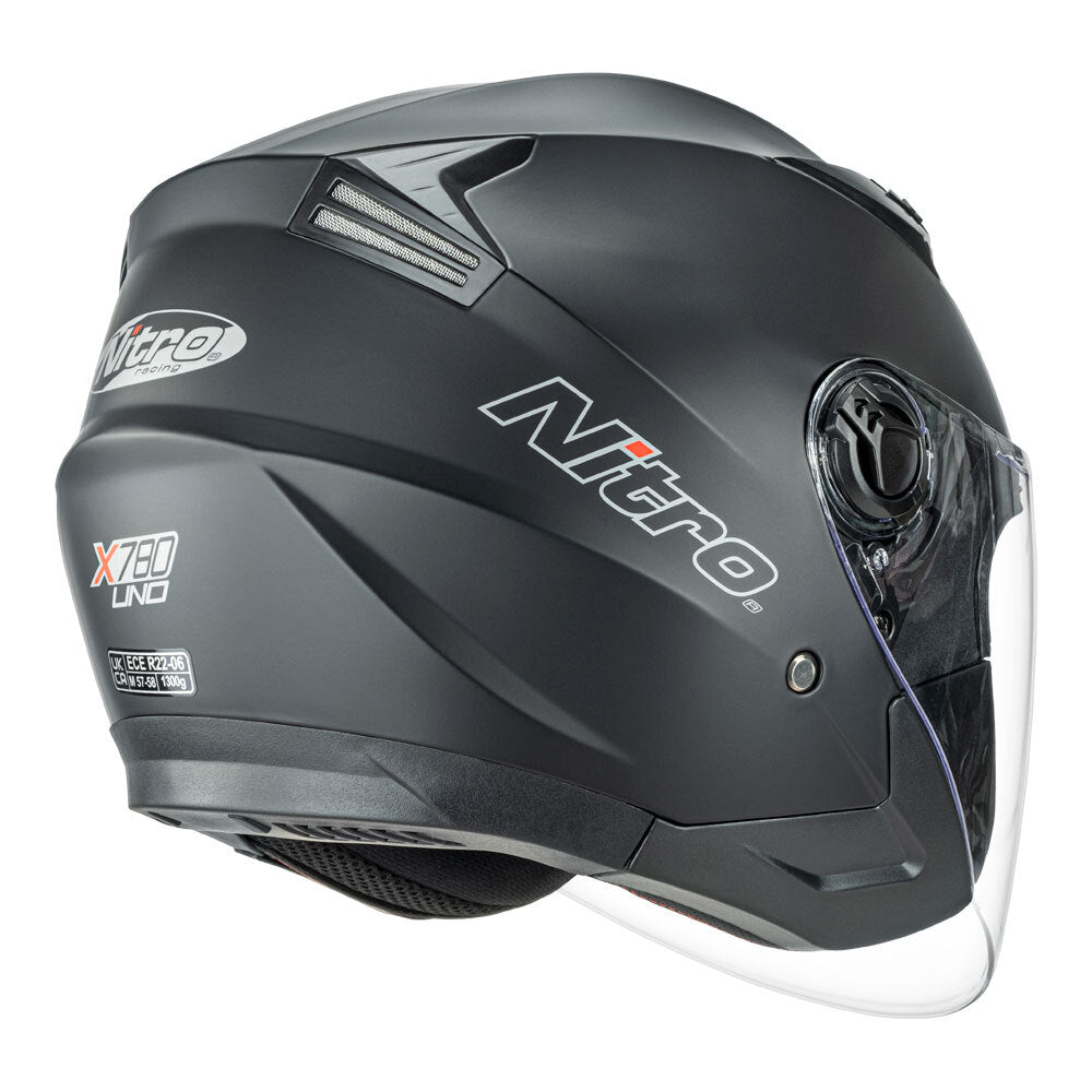 Nitro X780 Satin Black Helmet - EasyR