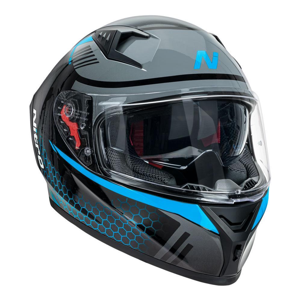 Nitro N501 Black/Blue Helmet - EasyR