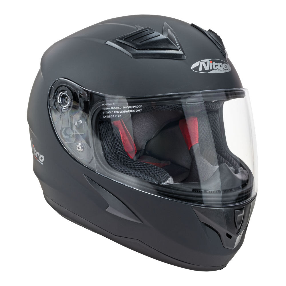 Nitro N2300 Satin Black Youth Helmet - EasyR