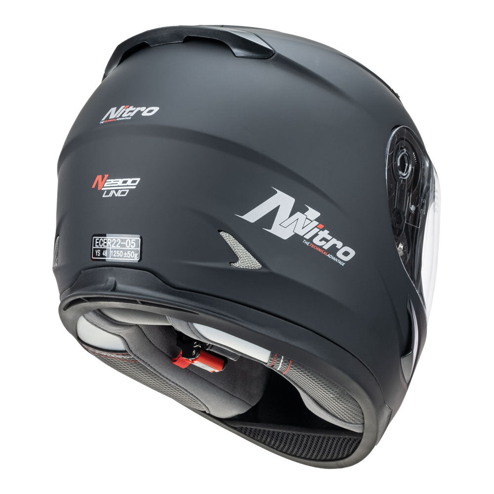 Nitro N2300 Satin Black Youth Helmet - EasyR