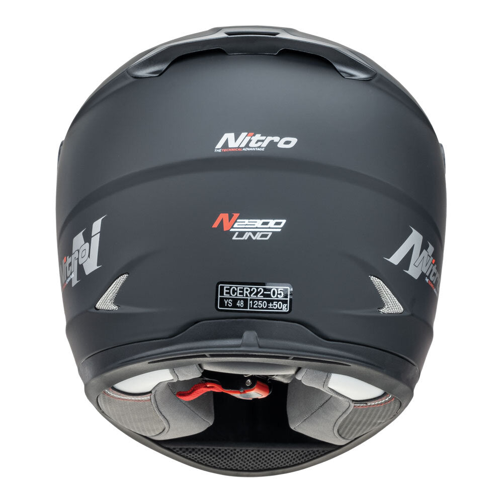 Nitro N2300 Satin Black Youth Helmet - EasyR