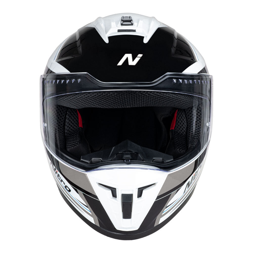 Nitro N700 Black/White/Gunmetal Helmet - EasyR