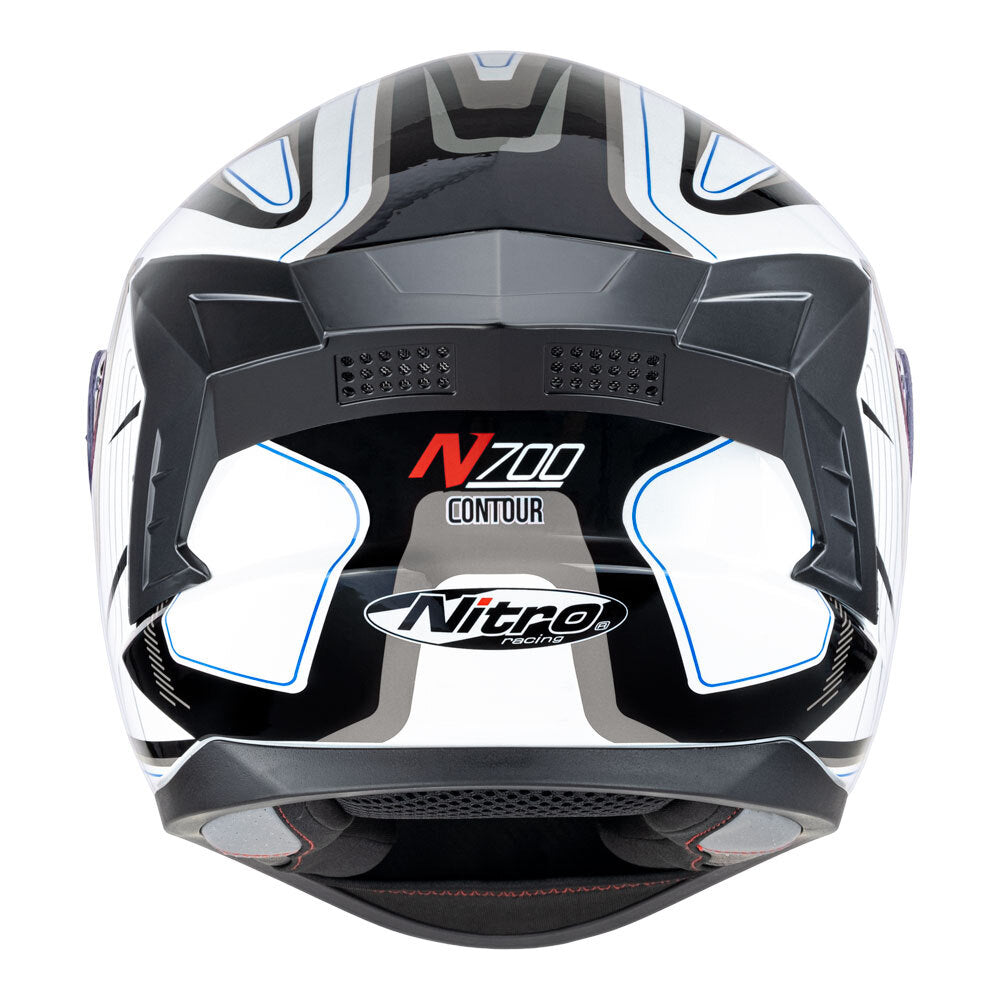 Nitro N700 Black/White/Gunmetal Helmet - EasyR