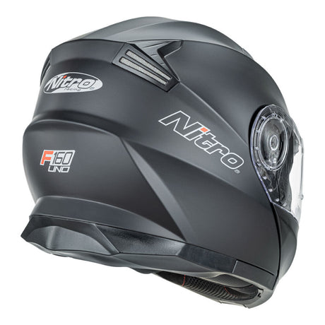 Nitro F160 Satin Black Modular Helmet - EasyR