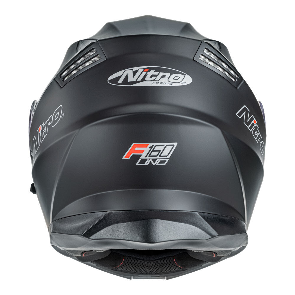 Nitro F160 Satin Black Modular Helmet - EasyR