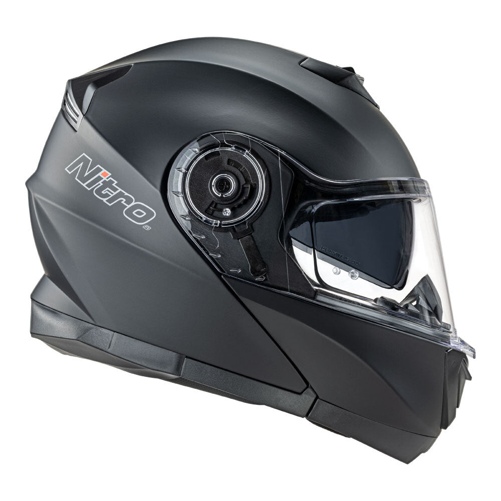 Nitro F160 Satin Black Modular Helmet - EasyR