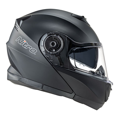 Nitro F160 Satin Black Modular Helmet - EasyR