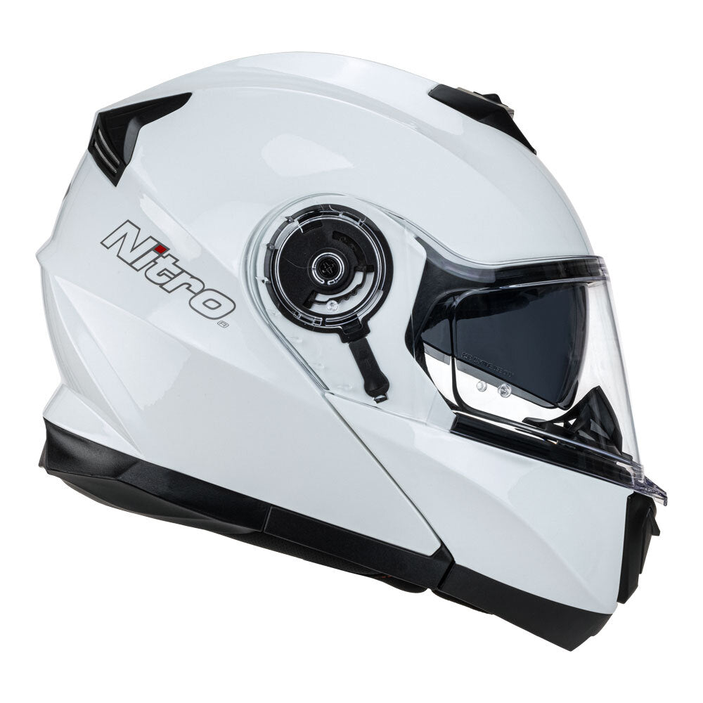 Nitro F160 Gloss White Modular Helmet - EasyR