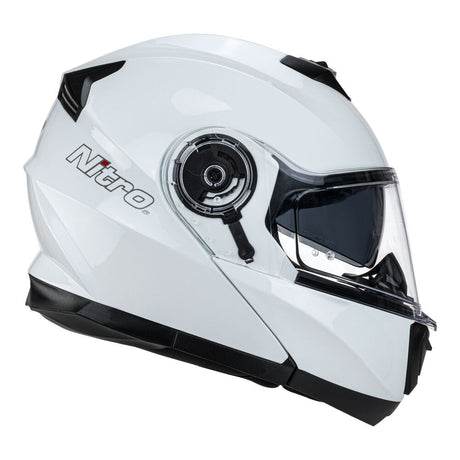 Nitro F160 Gloss White Modular Helmet - EasyR