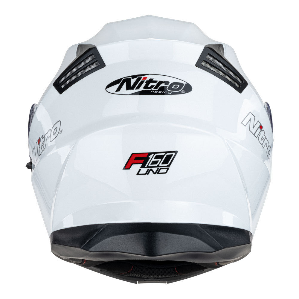 Nitro F160 Gloss White Modular Helmet - EasyR