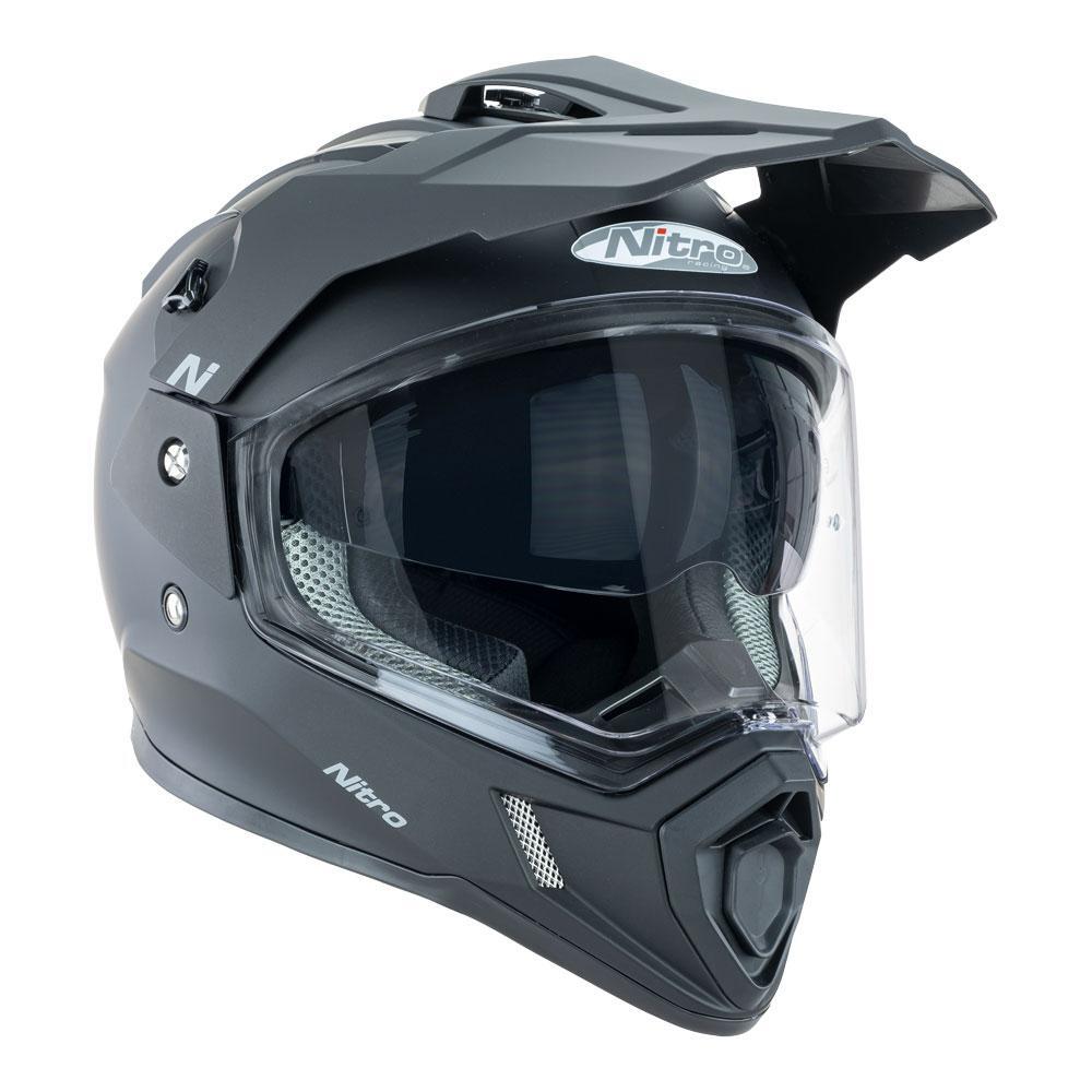 Nitro MX780 Satin Black Adventure Helmet - EasyR