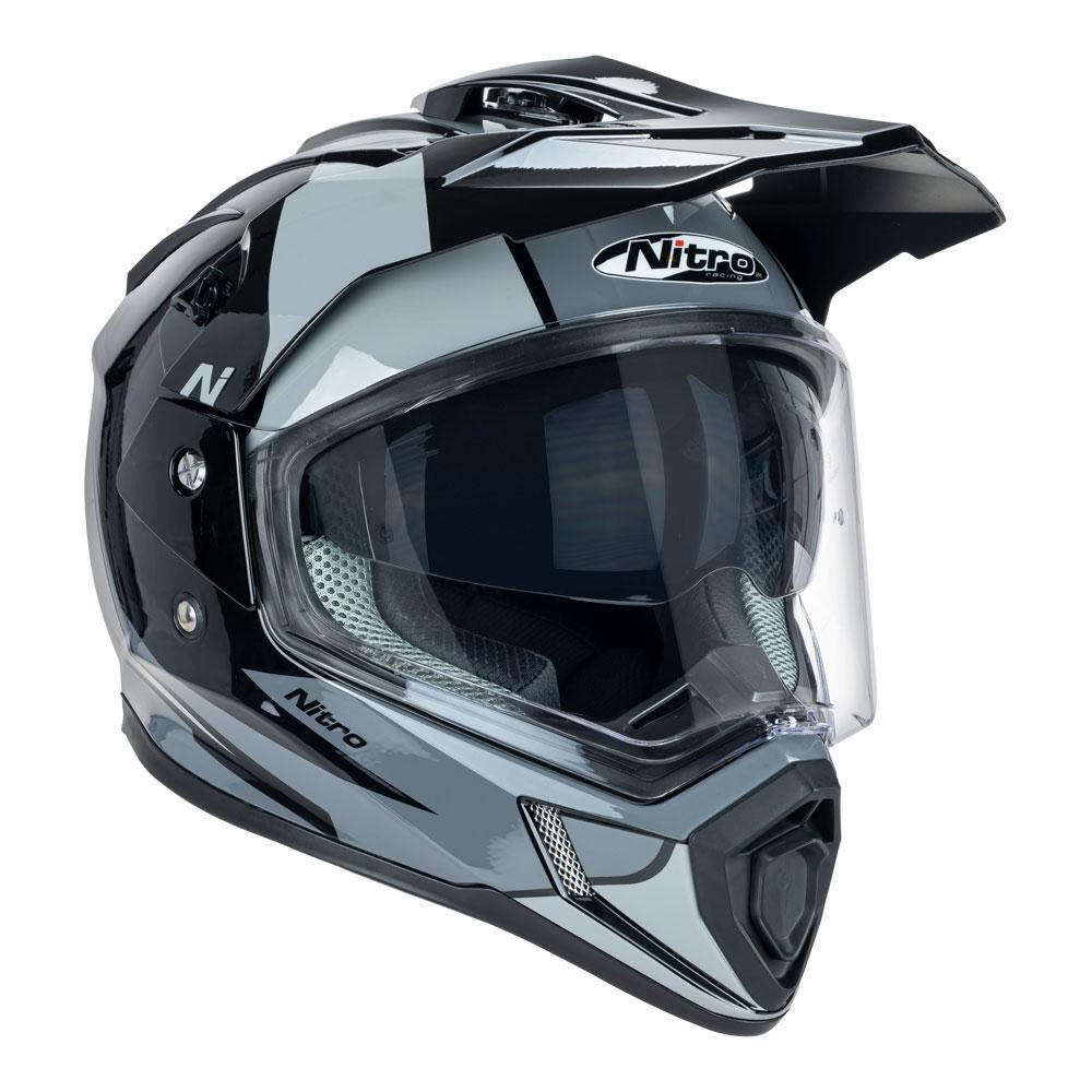 Nitro MX780 Black/Grey Adventure Helmet - EasyR