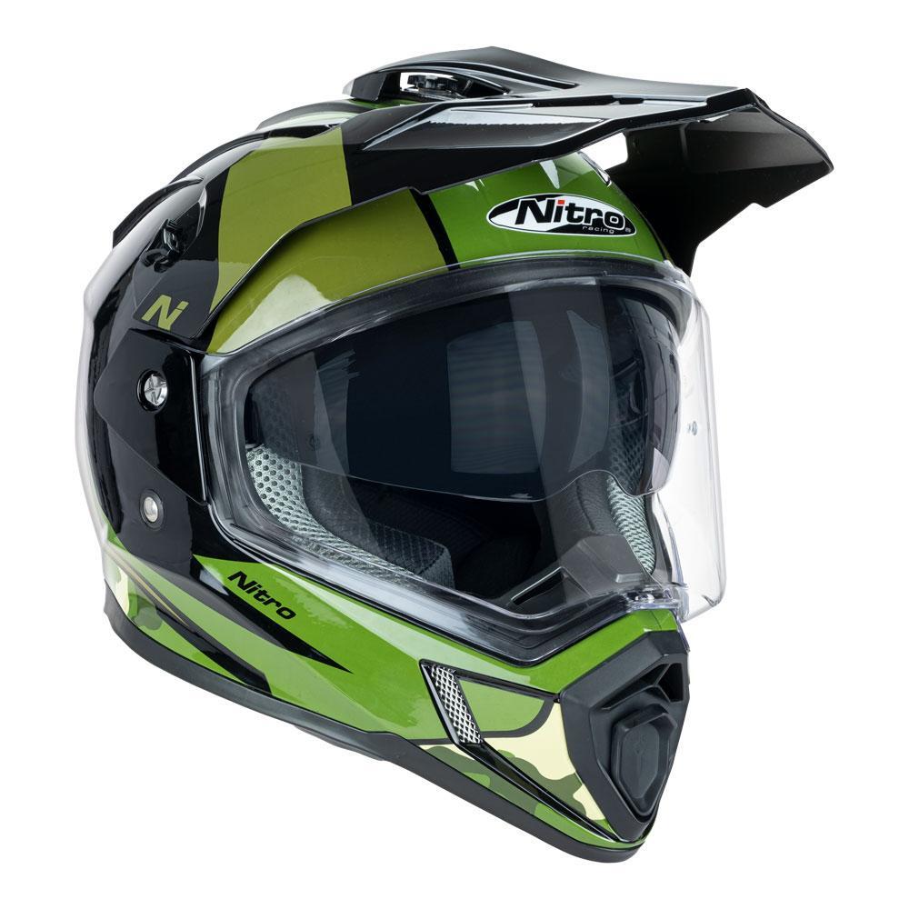 Nitro MX780 Green Camo Adventure Helmet - EasyR