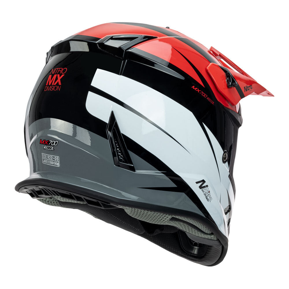 Nitro MX700 Recoil Red/Black/White Helmet - EasyR