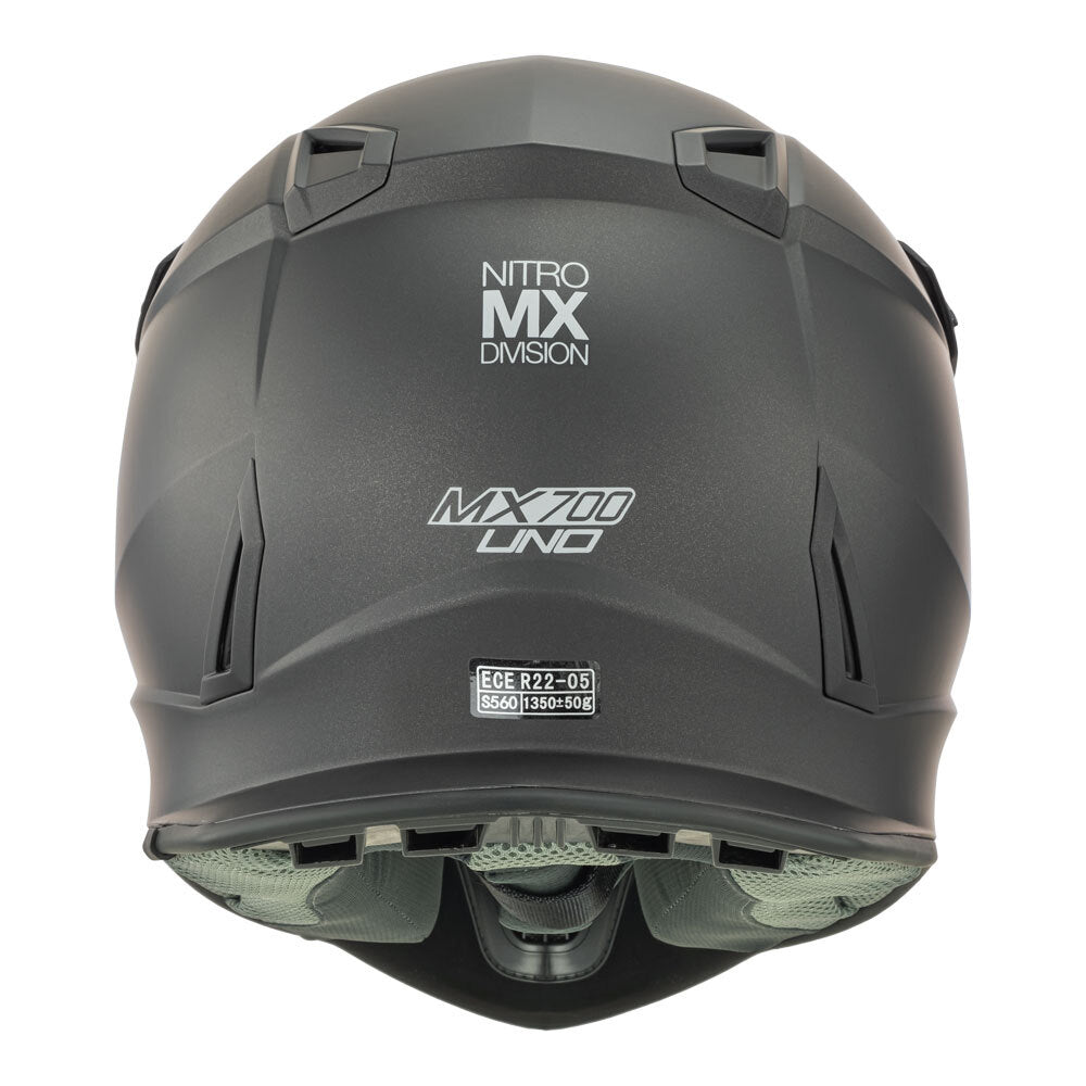 Nitro MX700 Satin Black Youth Helmet - EasyR