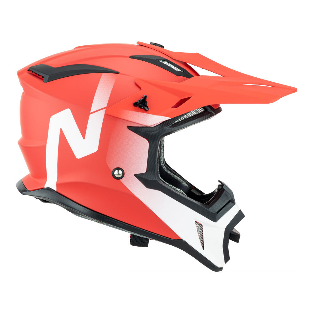 Nitro MX760 Satin Red/White Helmet - EasyR