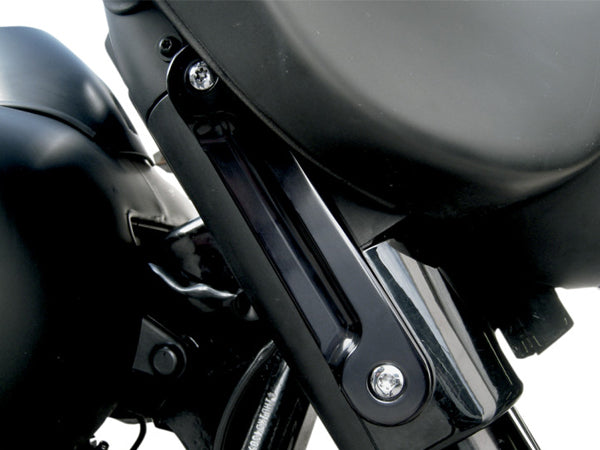 Alloy Art AA-SGFS-2 Front Turn Signal Indicator Strips w/Smoked Lens Amber LED's Black for Harley-Davidson Street Glide 06-23