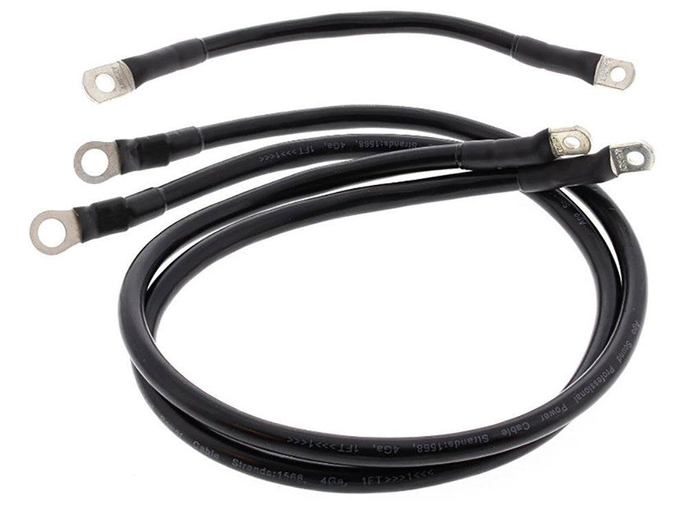 All Balls Racing ABR-79-3007-1 Battery Cable Kit Black for Touring 80-88