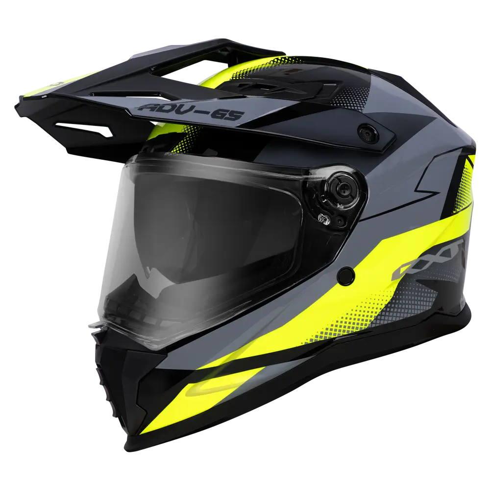 RXT ADV-65 Gloss Black/Grey/Yellow Helmet