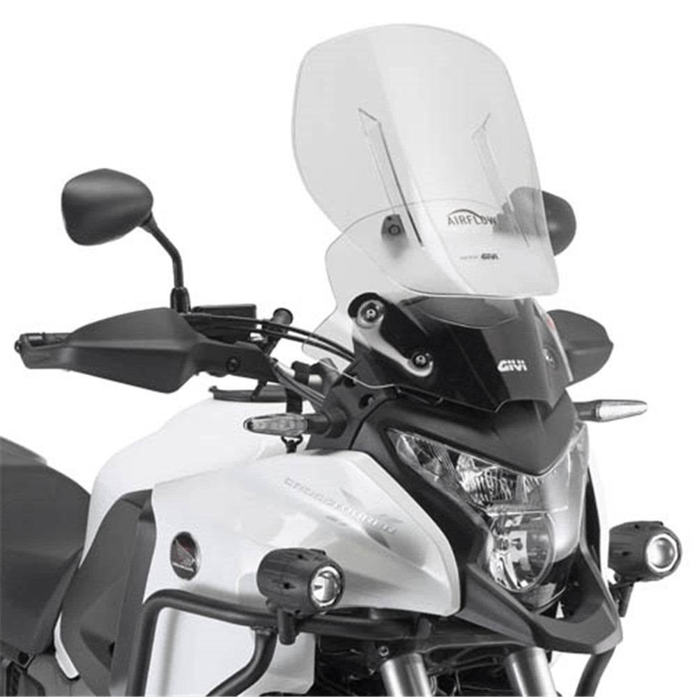 Givi AF1110B Airflow Sliding Clear Windshield (Maximum 53 x 41cm & 12cm travel) for Honda Crosstourer 1200/Crosstourer 1200 DCT 12-19