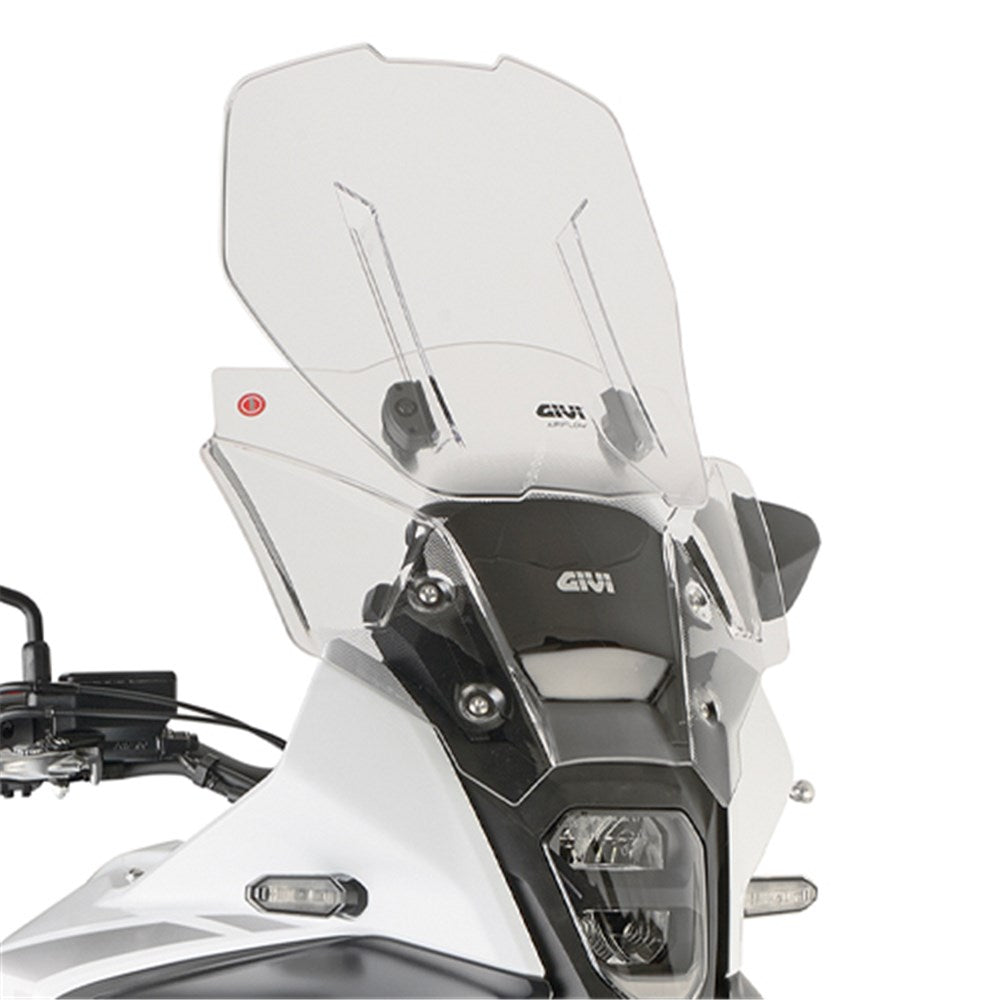 Givi AF1203B Airflow Sliding Clear Windshield (Maximum 54 x 54cm & 12cm travel) for Honda NX500 24-25