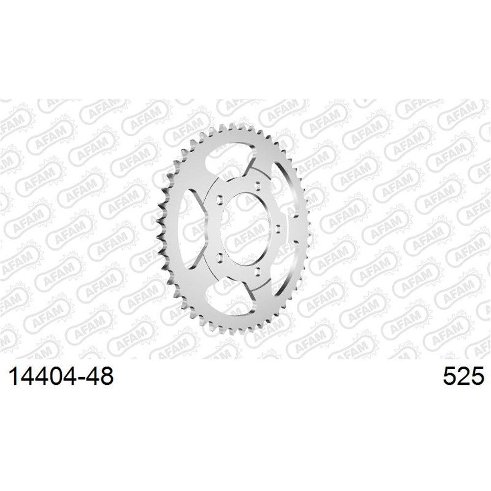AFAM AF1440448 48T Steel Rear Sprocket (525 Pitch) for Suzuki SV650/GSX650F/GSF400 Bandit/Aprilia RSV 1000/Falco/Tuono Models