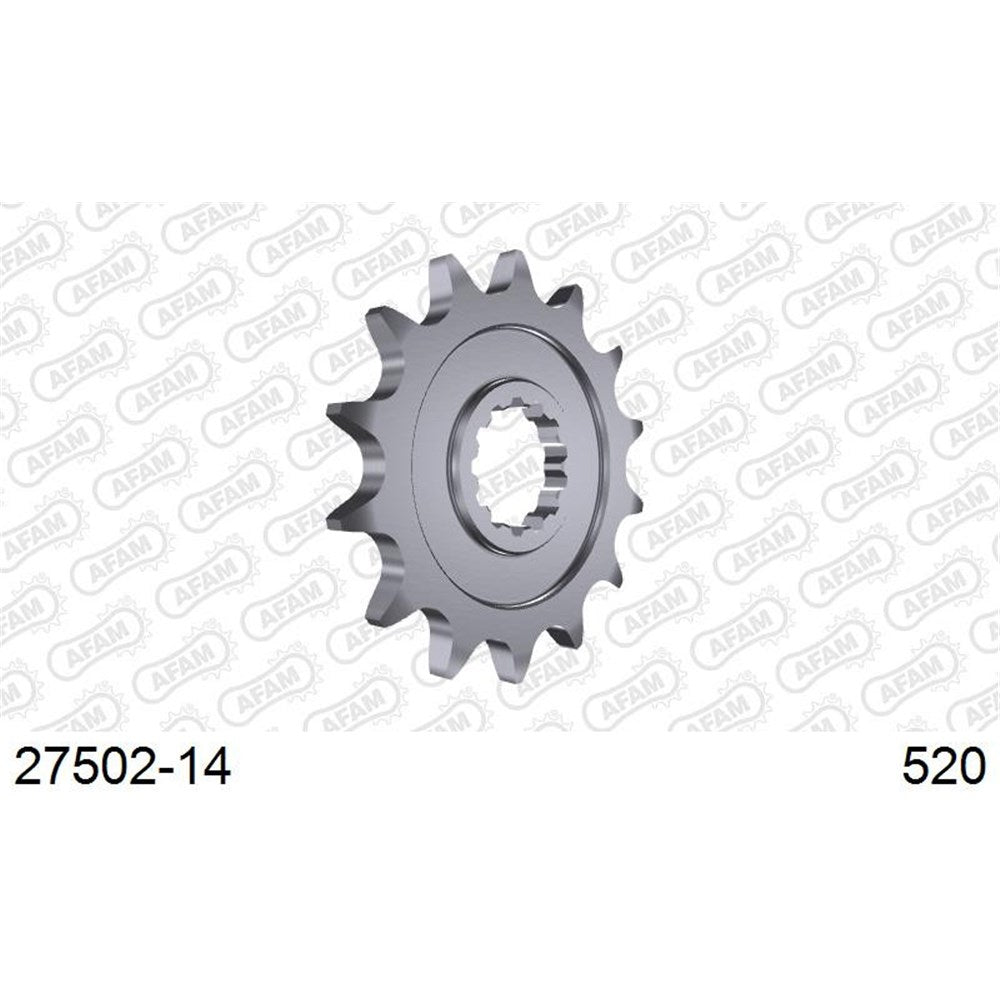 AFAM AF2750214 14T Front Sprocket (520 Pitch) for Kawasaki KX450/KX450F 06-Up/KLX450R 07-25 Models