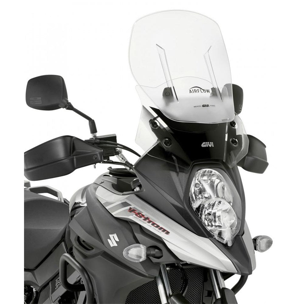 Givi AF3112B Airflow Sliding Clear Windshield (Maximum 50 x 43cm & 12cm travel) for Suzuki DL 650 V-Strom 17-24