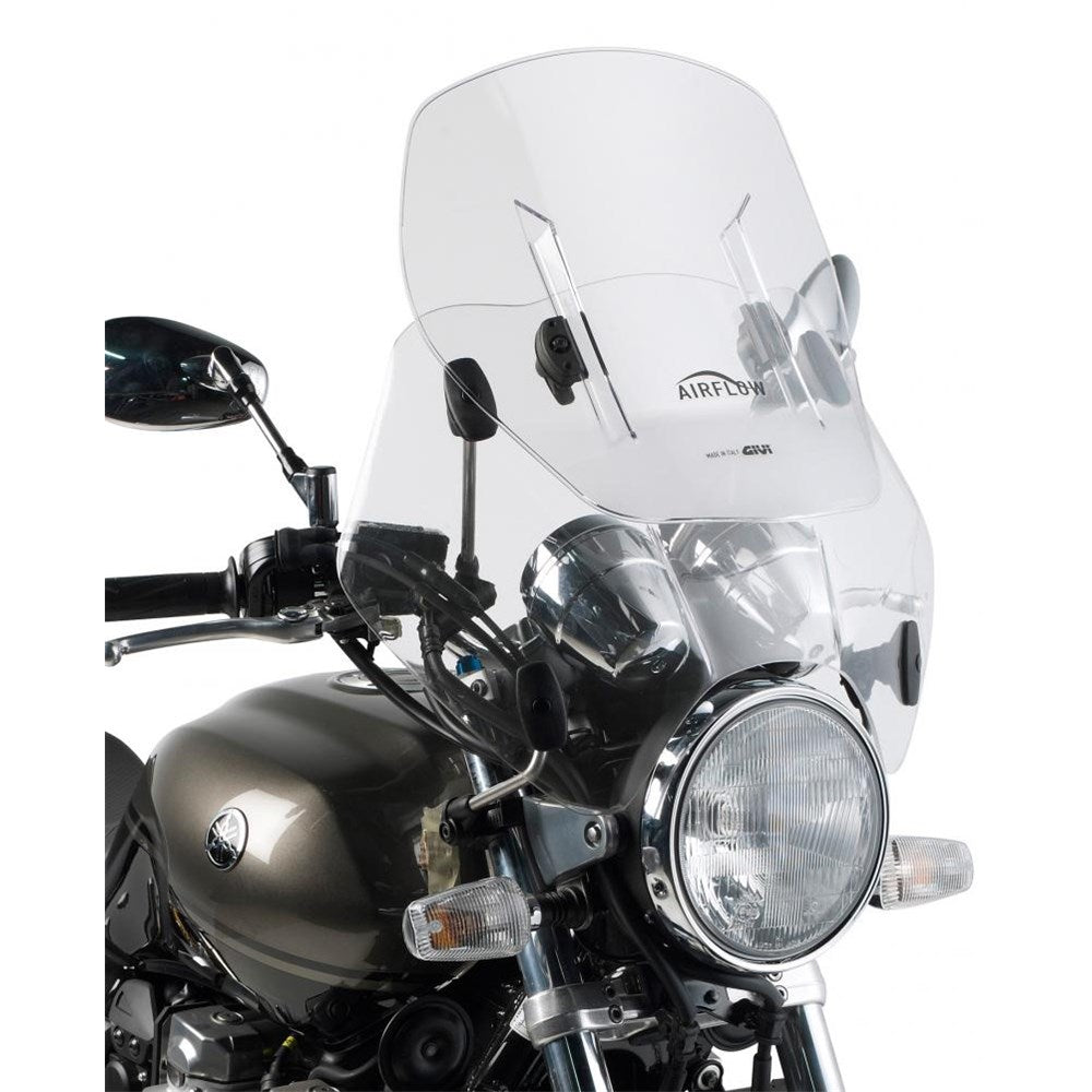 Givi AF49B Airflow Sliding Clear Windshield (Maximum 53 x 52cm & 12cm travel) for Universal Fitment