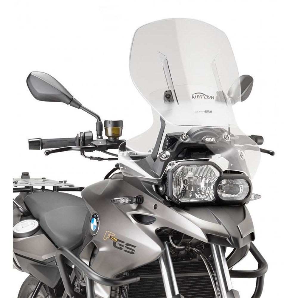 Givi AF5107B Airflow Sliding Clear Windshield (Maximum 53 x 51cm & 12cm travel) for BMW F 700 GS 13-17