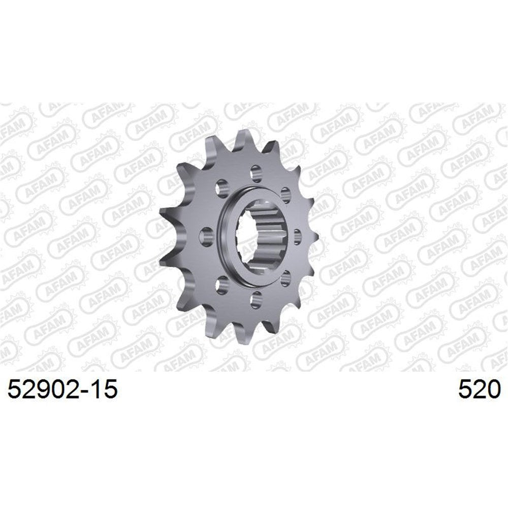 AFAM AF5290215 15T Front Sprocket (520 Pitch) for Ducati Panigale V4/V4 S/V4 R/Speciale/Panigale V2/Streetfighter V2/Panigale 1199/1199S/1199 R/1299/1299S/959/899/Streetfighter V4/V4 S Models