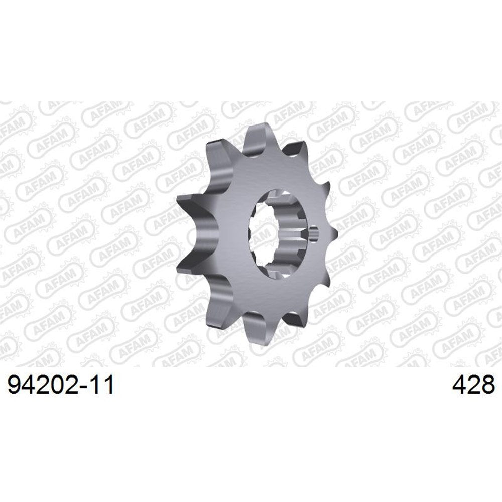 AFAM AF9420211 11T Front Sprocket (428 Pitch) for KTM 85 SX/105 SX/Husqvarna TC 85/Beta RR 50/RR 50 Enduro/RR 50 Supermoto/Rev 80/Gas Gas MC 85 Models