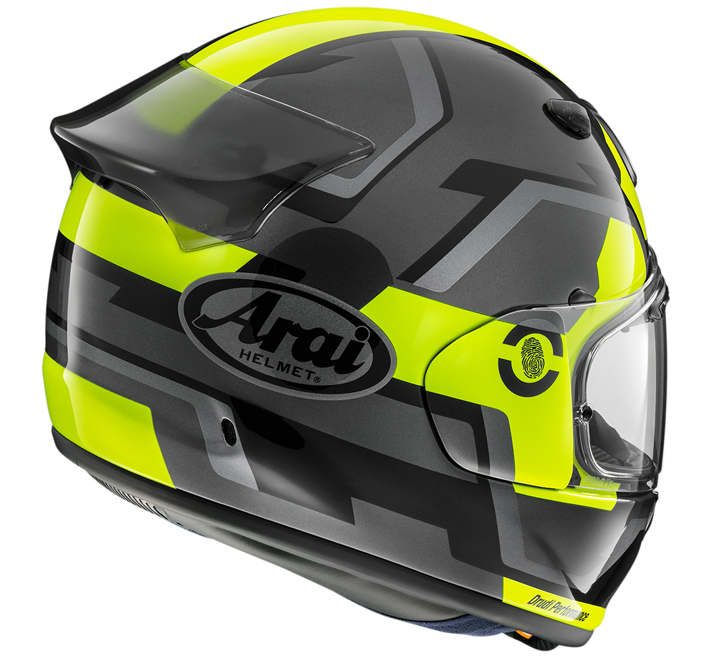 Arai Quantic Face Fluro Yellow Helmet - EasyR