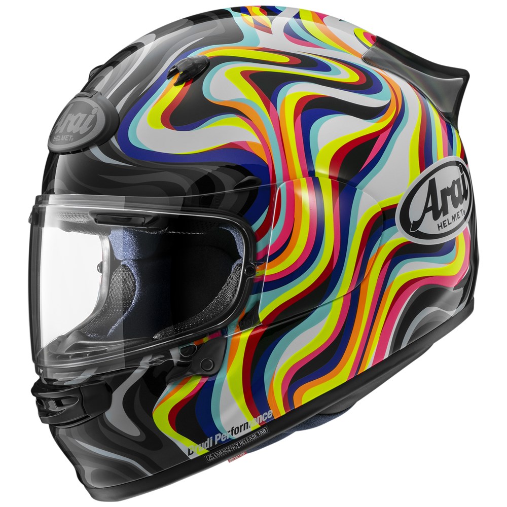 Arai Quantic Swirl White Helmet