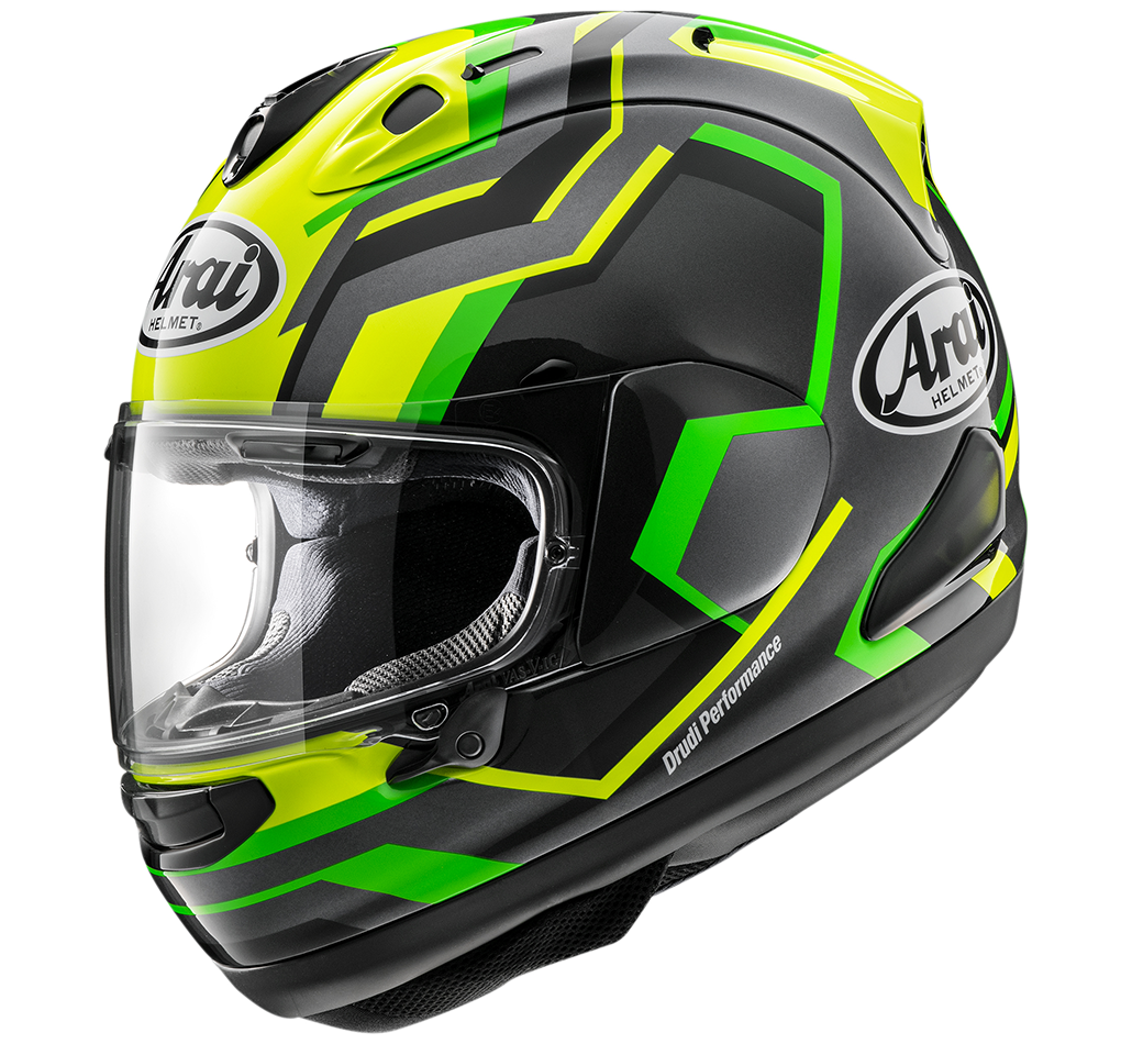 Arai RX-7V EVO RSW Green Helmet - EasyR