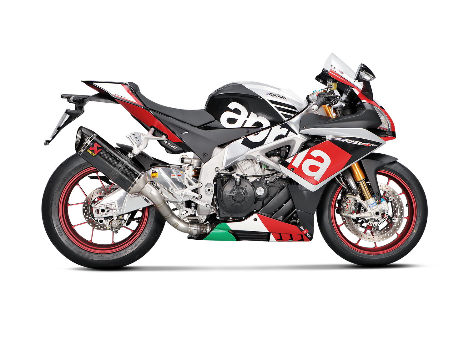 Akrapovic Slip-On Line Carbon Muffler System w/Carbon End Cap for Aprilia RSV4 15-16