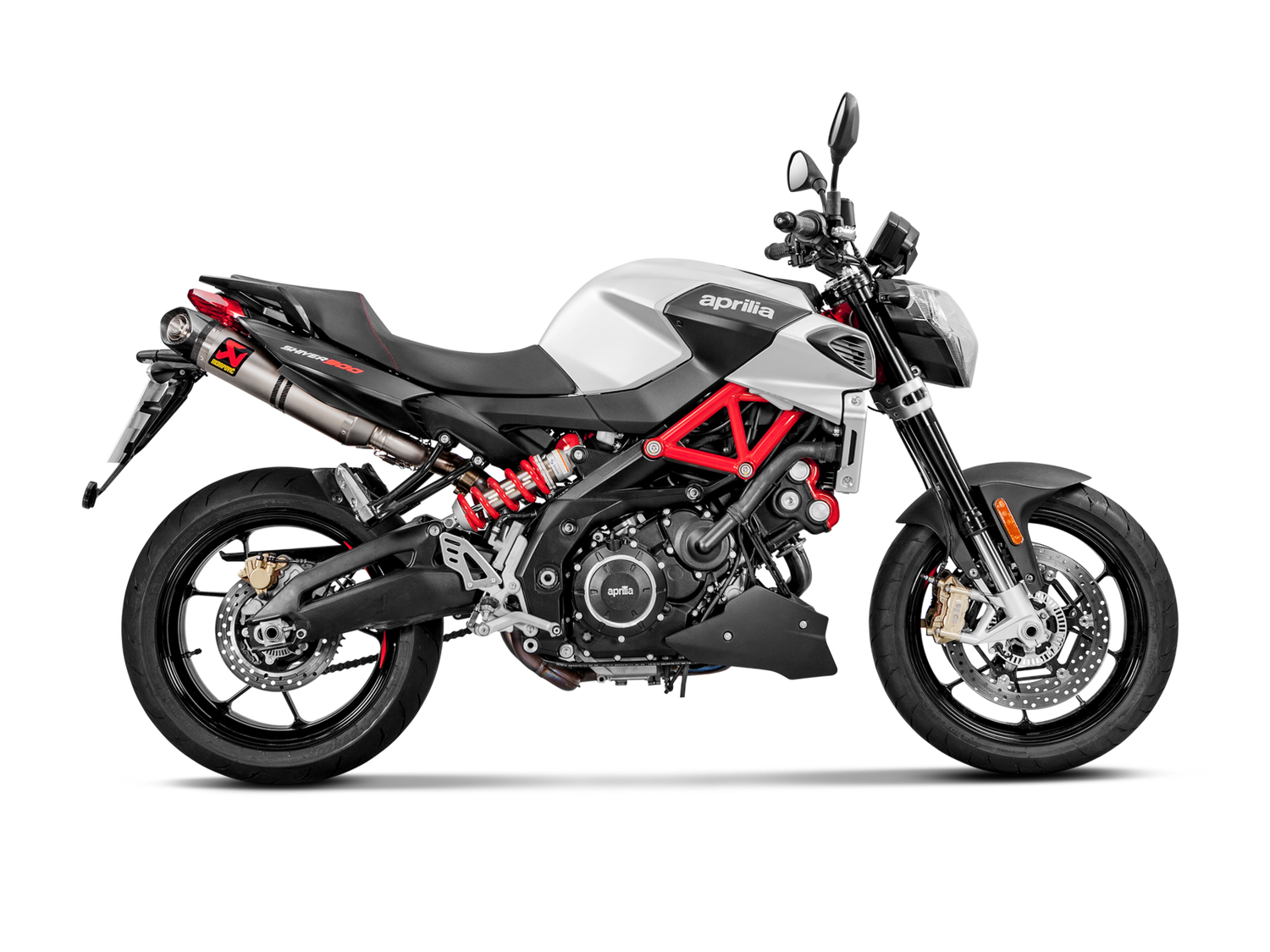 Akrapovic Slip-On Line Titanium Muffler System w/Carbon End Cap for Aprilia Shiver 900 17-20