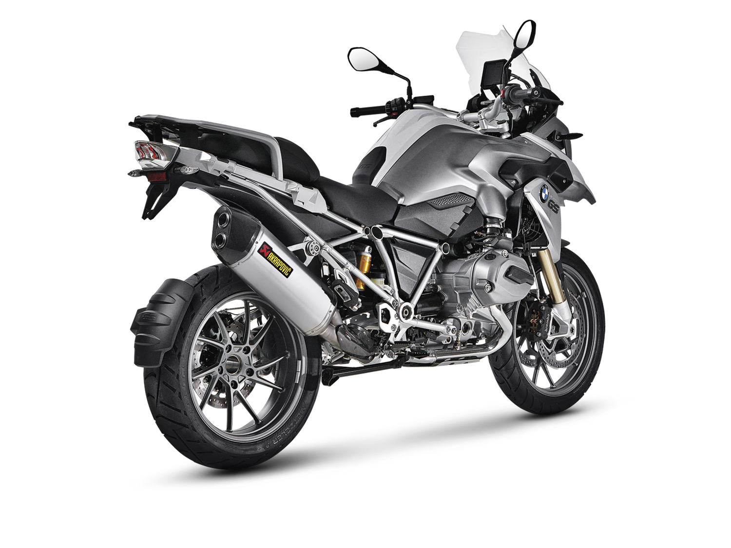 Akrapovic Slip-On Line Titanium Muffler System w/Carbon End Cap for BMW R 1200 GS 13-16