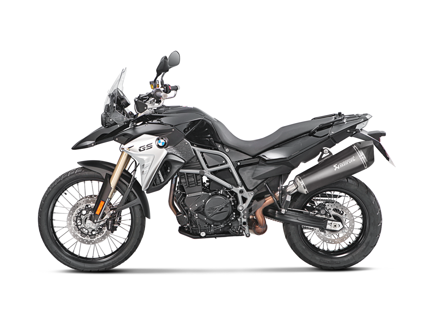 Akrapovic Slip-On Line Black Titanium Muffler System w/Carbon End Cap for BMW F 650 GS 08-12/F 800 GS Adventure 13-17