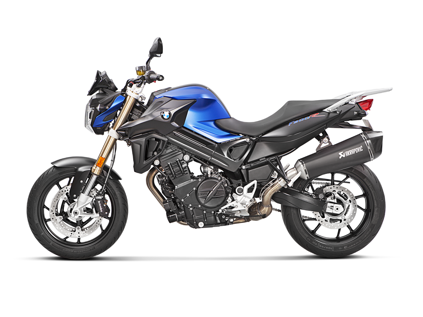 Akrapovic Slip-On Line Black Titanium Muffler System w/Carbon End Cap for BMW F 800 GT 13-19/F 800 R 09-19
