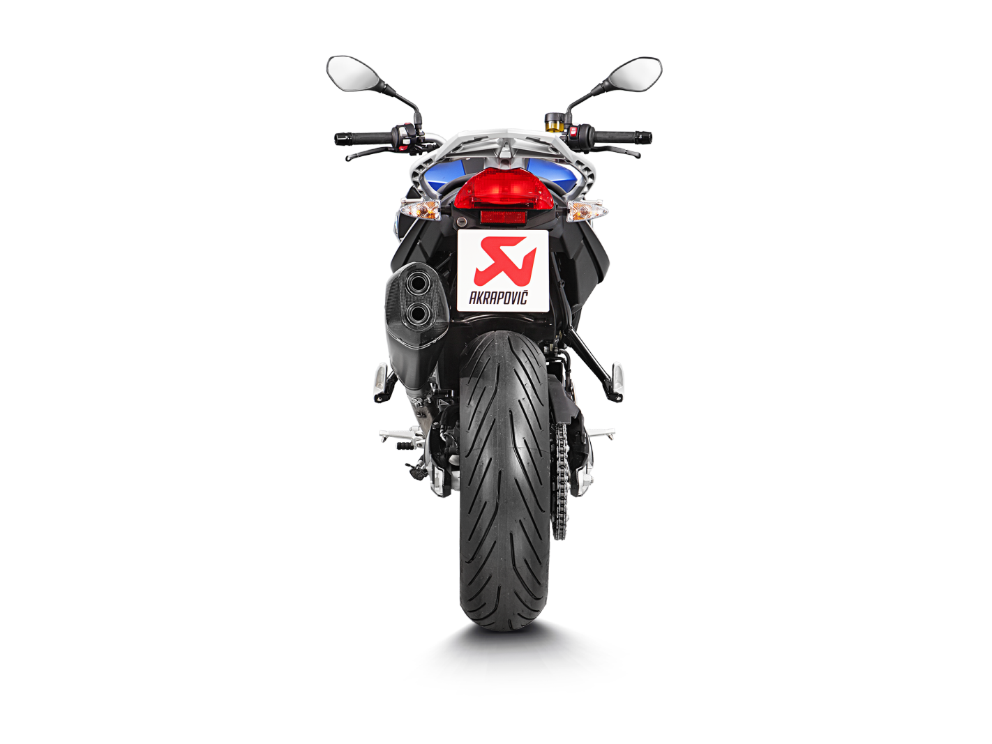 Akrapovic Slip-On Line Black Titanium Muffler System w/Carbon End Cap for BMW F 800 GT 13-19/F 800 R 09-19