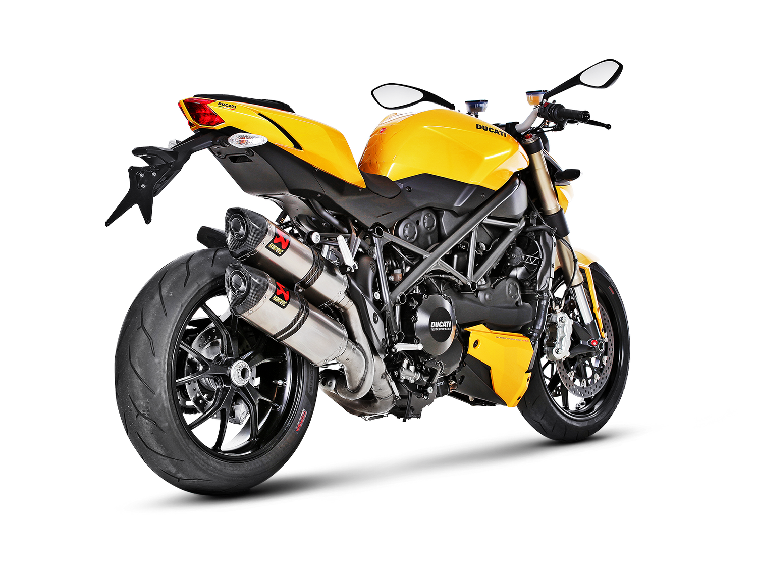 Akrapovic Slip-On Line Titanium Muffler System w/Carbon End Cap for Ducati Streetfighter 09-11/Streetfighter 848 11-15
