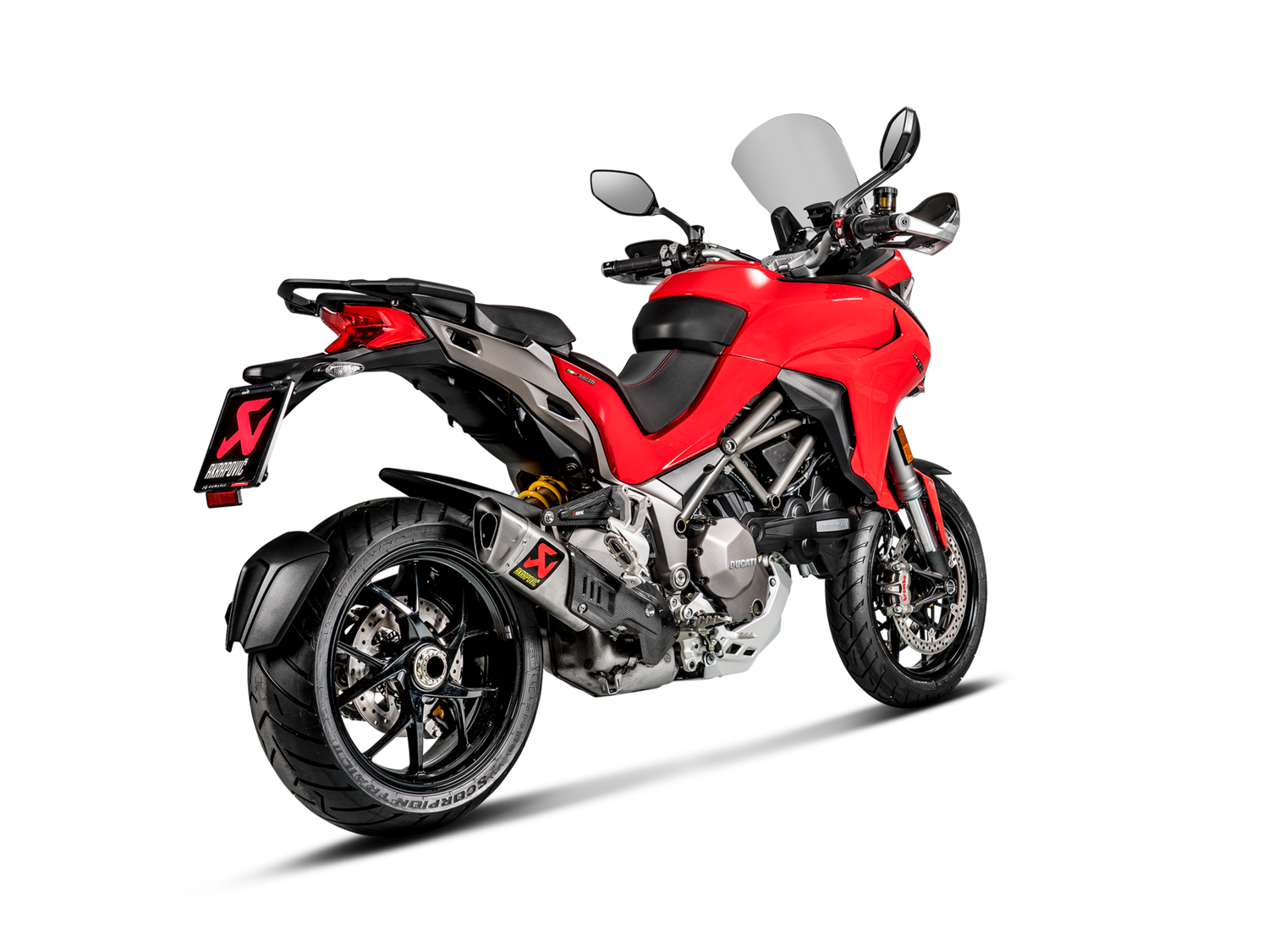 Akrapovic Slip-On Line Titanium Muffler System w/Titanium End Cap & Heat Shield for Ducati Multistrada 1200 S 15-17