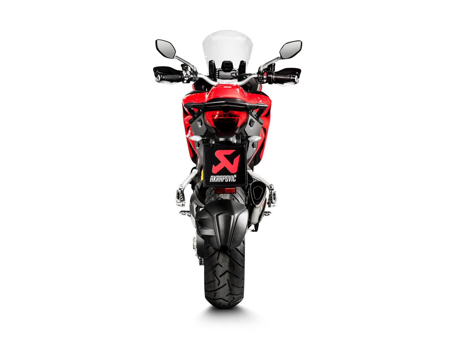 Akrapovic Slip-On Line Titanium Muffler System w/Titanium End Cap & Heat Shield for Ducati Multistrada 1200 S 15-17